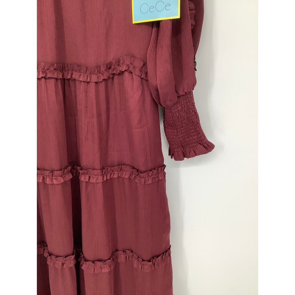 CeCe Burgundy Maxi Dress - Picture 6 of 10